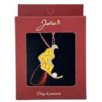 Brosa Vintage, Jolie, Material Metal, Ambalaj Carton, Dimensiune Brosa Aproximativ 4-6 cm, Model Frunza Galbena - imagine 3