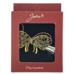 Brosa Vintage, Jolie, Material Metal, Ambalaj Carton, Dimensiune Brosa Aproximativ 4-6 cm, Model Fundita cu Flori, Multicolor - imagine 3