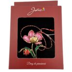 Brosa Vintage, Jolie, Material Metal, Ambalaj Carton, Dimensiune Brosa Aproximativ 4-6 cm, Model Lalea Roz