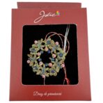 Brosa Vintage, Jolie, Material Metal, Ambalaj Carton, Dimensiune Brosa Aproximativ 4-6 cm, Model Coronita cu Libelule, Multicolor