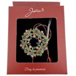 Brosa Vintage, Jolie, Material Metal, Ambalaj Carton, Dimensiune Brosa Aproximativ 4-6 cm, Model Coronita cu Libelule, Multicolor