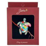 Brosa Vintage, Jolie, Material Metal, Ambalaj Carton, Dimensiune Brosa Aproximativ 4-6 cm, Model Broasca Testoasa, Multicolora - imagine 3