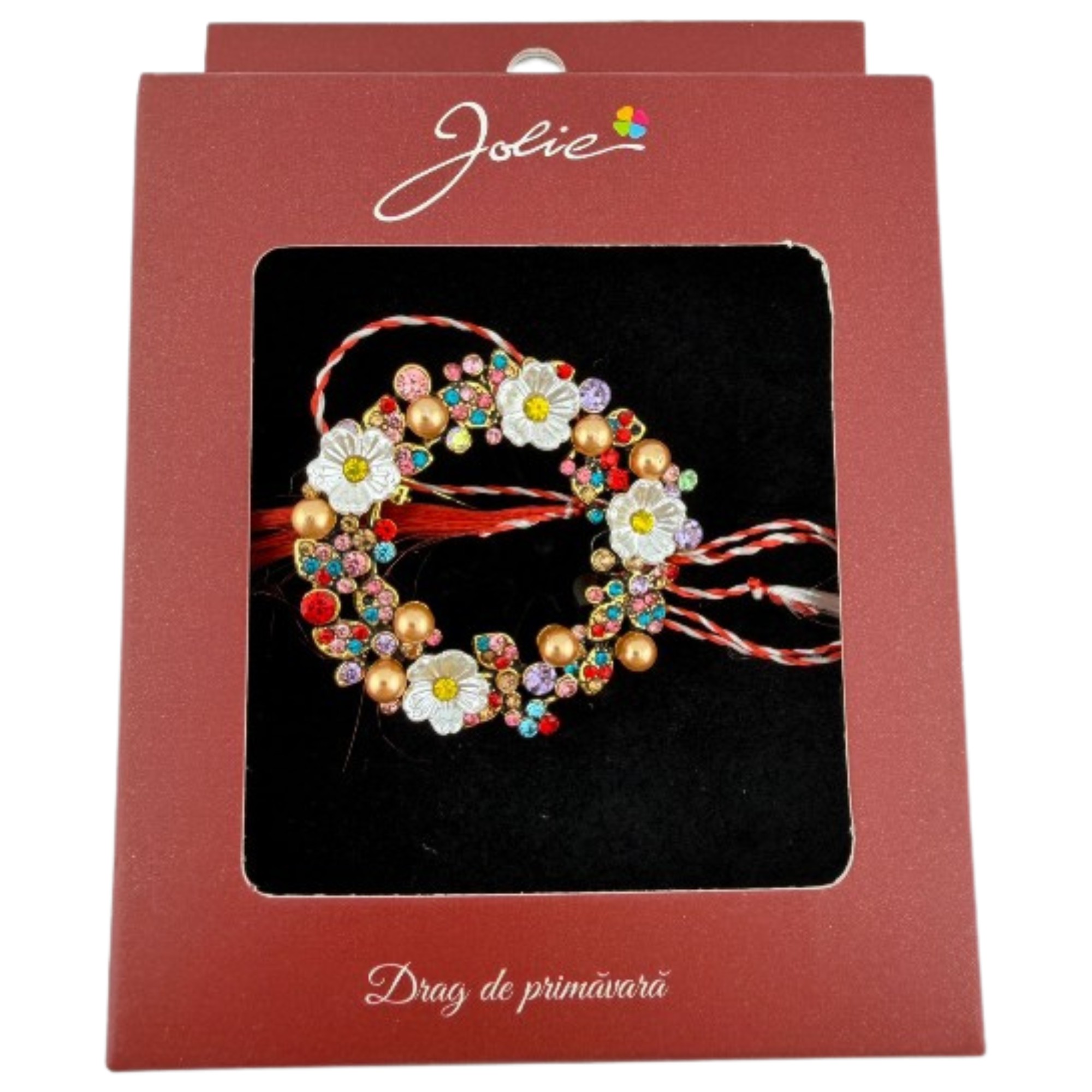 brosa-vintage-material-metal-ambalaj-carton-dimensiune-brosa-aproximativ-4-6-cm-model-coronita-de-fl-6960cee044d19 Brosa Vintage, Jolie, Material Metal, Ambalaj Carton, Dimensiune Brosa Aproximativ 4-6 cm, Model Coronita de Flori, Multicolor - imagine 1