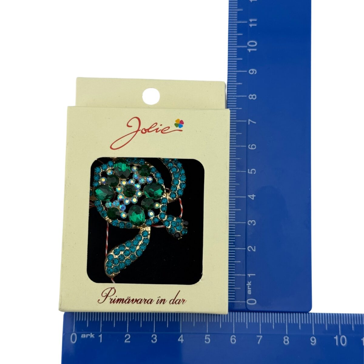 Martisor Brosa Medie, Jolie, Multicolora, Dimensiune Brosa 5 cm, Material Metal, Model Broasca Testoasa - imagine 4