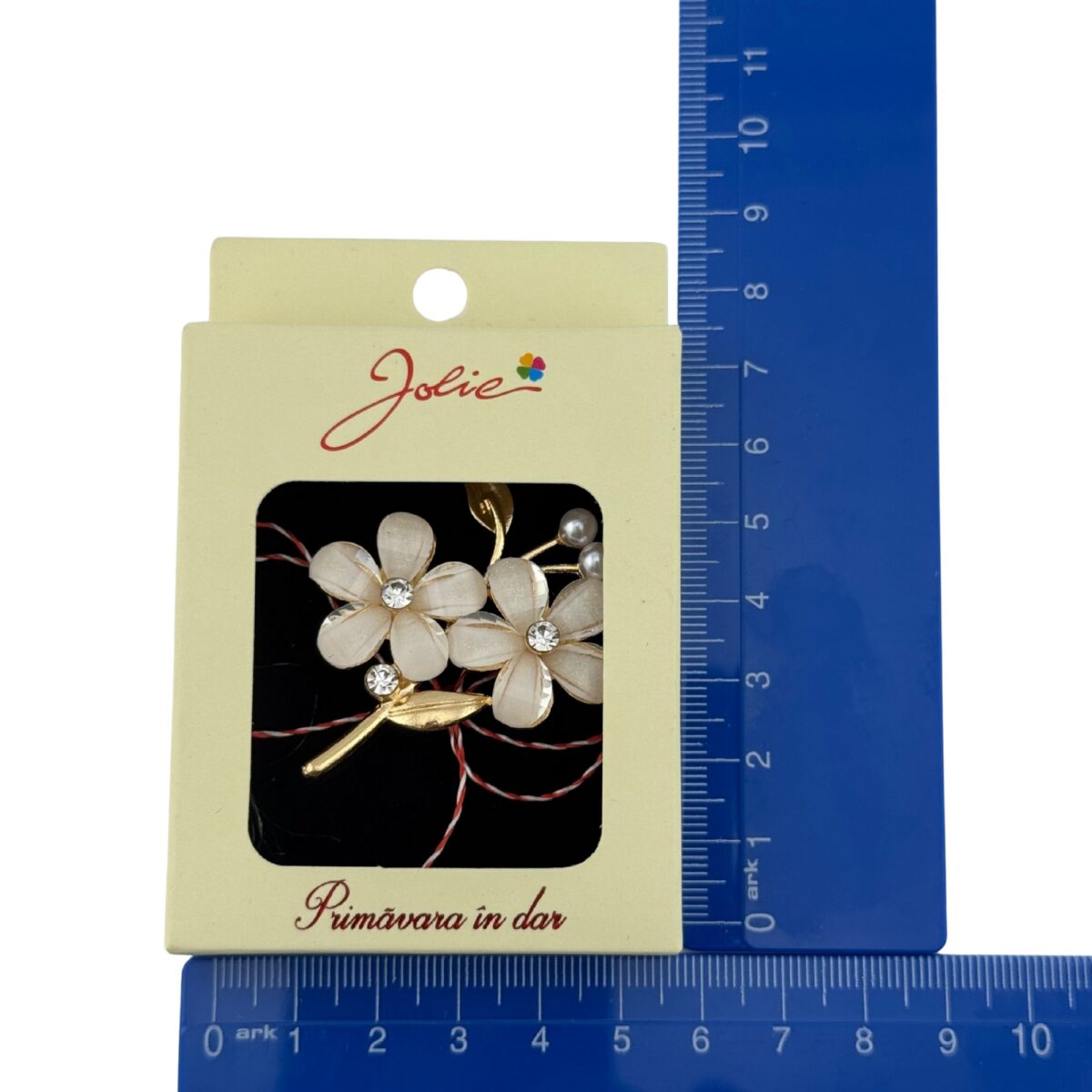 Martisor Brosa Medie, Jolie, Multicolora, Dimensiune Brosa 5 cm, Material Metal, Model Flori - imagine 4