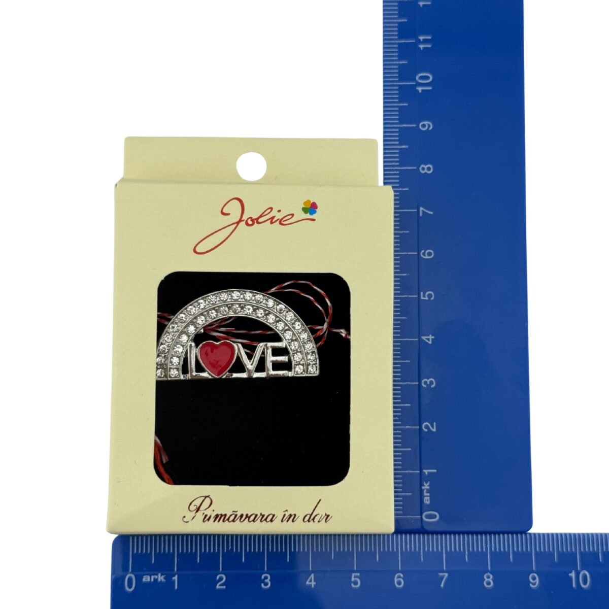 Martisor Brosa Medie, Jolie, Multicolora, Dimensiune Brosa 5 cm, Material Metal, Model Love - imagine 4