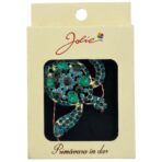 Martisor Brosa Medie, Jolie, Multicolora, Dimensiune Brosa 5 cm, Material Metal, Model Broasca Testoasa - imagine 5