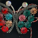 Martisor Brosa Medie, Jolie, Multicolora, Dimensiune Brosa 5 cm, Material Metal, Model Fluturas