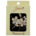 Martisor Brosa Medie, Jolie, Multicolora, Dimensiune Brosa 5 cm, Material Metal, Model Flori - imagine 5
