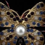 Martisor Brosa Medie, Jolie, Multicolora, Dimensiune Brosa 5 cm, Material Metal, Model Fluture