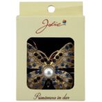 Martisor Brosa Medie, Jolie, Multicolora, Dimensiune Brosa 5 cm, Material Metal, Model Fluture - imagine 3