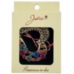 Martisor Brosa Medie, Jolie, Multicolora, Dimensiune Brosa 5 cm, Material Metal, Model Inima - imagine 3