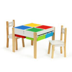Embo Set de mobilier din lemn pentru copii cu masă și 2 scaune